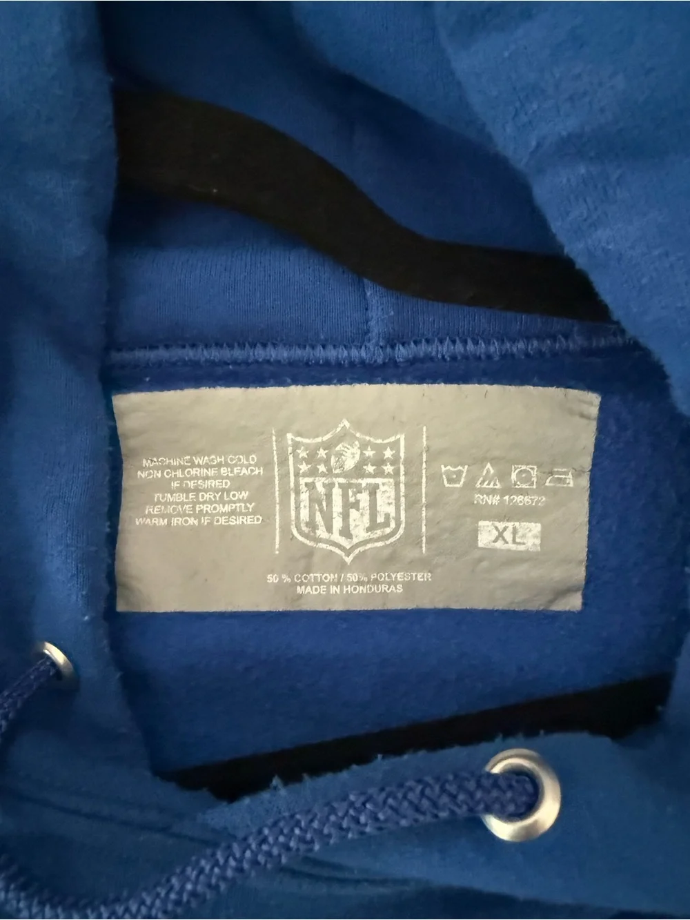 NFL New York Giants Blue Pullover Hoodie Sweatshirt XL Football Fan